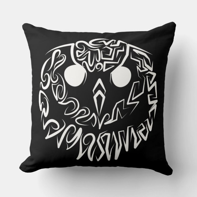 Schwarz-Weiß-Stammesauge Kissen (Vorderseite)
