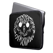 Schwarz-Weiß-Stammesauge Laptopschutzhülle (Vorderseite Links)