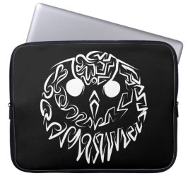 Schwarz-Weiß-Stammesauge Laptopschutzhülle