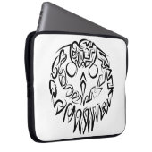 Schwarz-Weiß-Stammesauge Laptopschutzhülle (Vorne Rechts)