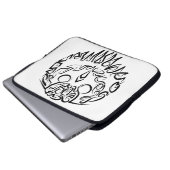 Schwarz-Weiß-Stammesauge Laptopschutzhülle (Vorne Knopf)
