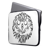 Schwarz-Weiß-Stammesauge Laptopschutzhülle (Vorderseite Links)