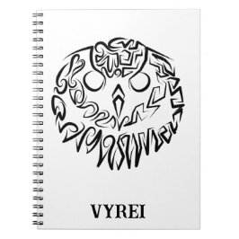 Schwarz-Weiß-Stammesauge Notizblock