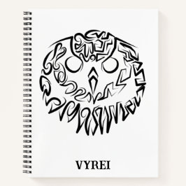 Schwarz-Weiß-Stammesauge Notizblock