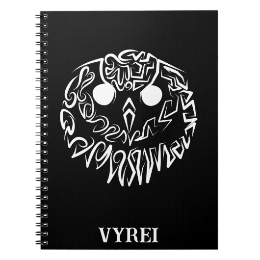 Schwarz-Weiß-Stammesauge Notizblock (Vorderseite)