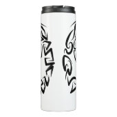 Schwarz-Weiß-Stammesauge Thermosbecher (Rückseite)
