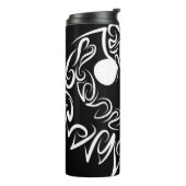 Schwarz-Weiß-Stammesauge Thermosbecher (Nach links gedreht)