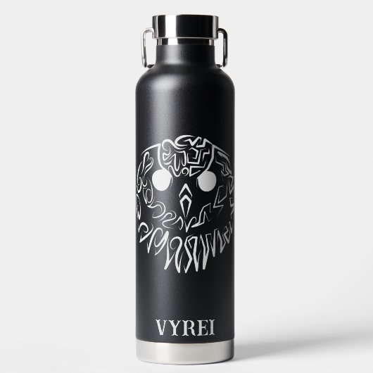 Schwarz-Weiß-Stammesauge Trinkflasche (Vorderseite)