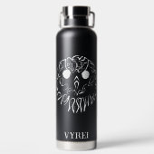 Schwarz-Weiß-Stammesauge Trinkflasche (Rückseite)