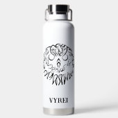 Schwarz-Weiß-Stammesauge Trinkflasche (Rückseite)