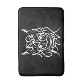 Schwarz-Weiß-Stammesdrache Badematte (Vorderseite Vertikal)