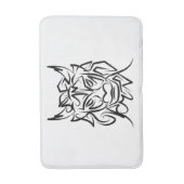 Schwarz-Weiß-Stammesdrache Badematte (Vorderseite Vertikal)