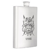 Schwarz-Weiß-Stammesdrache Flachmann (Rechts)