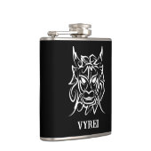 Schwarz-Weiß-Stammesdrache Flachmann (Rechts)