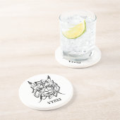 Schwarz-Weiß-Stammesdrache Getränkeuntersetzer (Seite)