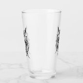 Schwarz-Weiß-Stammesdrache Glas (Rechts)