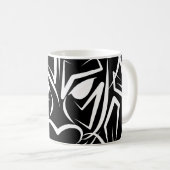 Schwarz-Weiß-Stammesdrache Kaffeetasse (VorderseiteRechts)