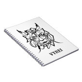 Schwarz-Weiß-Stammesdrache Notizblock (Rechte Seite)