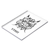 Schwarz-Weiß-Stammesdrache Notizblock (Linke Seite)