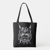 Schwarz-Weiß-Stammesdrache Tasche (Rückseite)
