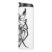 Schwarz-Weiß-Stammesdrache Thermosbecher (Nach rechts gedreht)