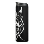 Schwarz-Weiß-Stammesdrache Thermosbecher (Nach rechts gedreht)