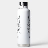 Schwarz-Weiß-Stammesdrache Trinkflasche (Rechts)