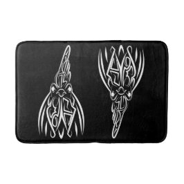 Schwarz-Weiß-Stammesliste Badematte