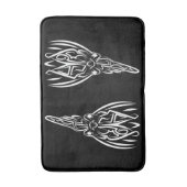 Schwarz-Weiß-Stammesliste Badematte (Vorderseite Vertikal)