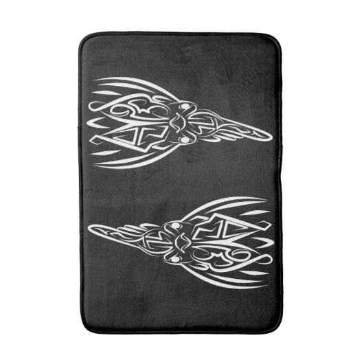 Schwarz-Weiß-Stammesliste Badematte (Vorderseite Vertikal)