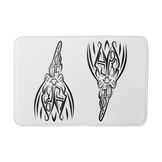 Schwarz-Weiß-Stammesliste Badematte (Vorderseite)