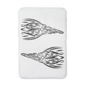 Schwarz-Weiß-Stammesliste Badematte (Vorderseite Vertikal)