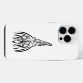 Schwarz-Weiß-Stammesliste iPhone Hülle (Rückseite (Horizontal))