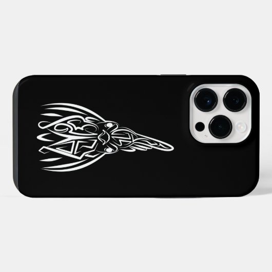 Schwarz-Weiß-Stammesliste iPhone Hülle (Rückseite (Horizontal))