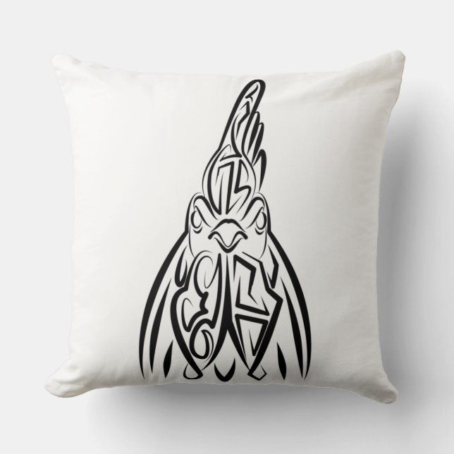 Schwarz-Weiß-Stammesliste Kissen (Vorderseite)