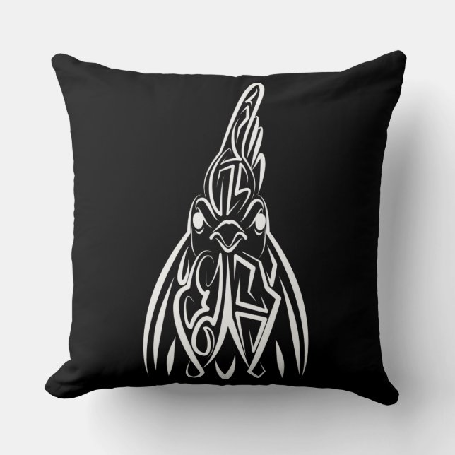 Schwarz-Weiß-Stammesliste Kissen (Vorderseite)