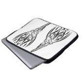 Schwarz-Weiß-Stammesliste Laptopschutzhülle (Vorne Knopf)