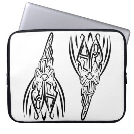 Schwarz-Weiß-Stammesliste Laptopschutzhülle