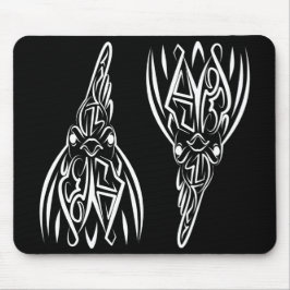 Schwarz-Weiß-Stammesliste Mousepad