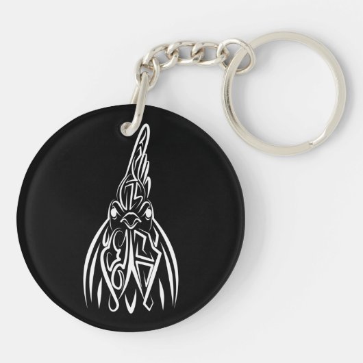 Schwarz-Weiß-Stammesliste Schlüsselanhänger (Rückseite)