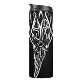 Schwarz-Weiß-Stammesliste Thermosbecher (Nach rechts gedreht)