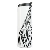 Schwarz-Weiß-Stammesliste Thermosbecher (Nach links gedreht)