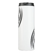 Schwarz-Weiß-Stammesliste Thermosbecher (Rückseite)