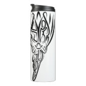 Schwarz-Weiß-Stammesliste Thermosbecher (Nach rechts gedreht)