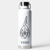 Schwarz-Weiß-Stammesliste Trinkflasche (Rückseite)