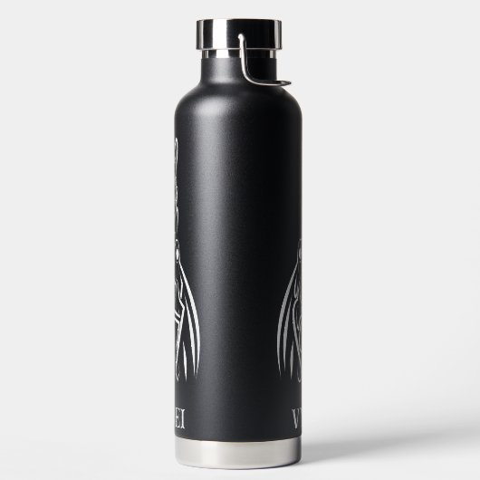 Schwarz-Weiß-Stammesliste Trinkflasche (links)