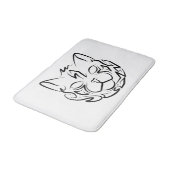 Schwarz-Weiß-Stammkatze Badematte (Schrägansicht)