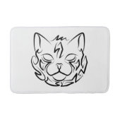 Schwarz-Weiß-Stammkatze Badematte (Vorderseite)