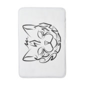 Schwarz-Weiß-Stammkatze Badematte (Vorderseite Vertikal)