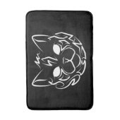 Schwarz-Weiß-Stammkatze Badematte (Vorderseite Vertikal)